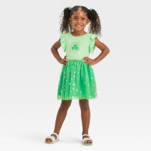 Cat & Jack Girls 3T St. Patrick’s Day Mint Green Dress